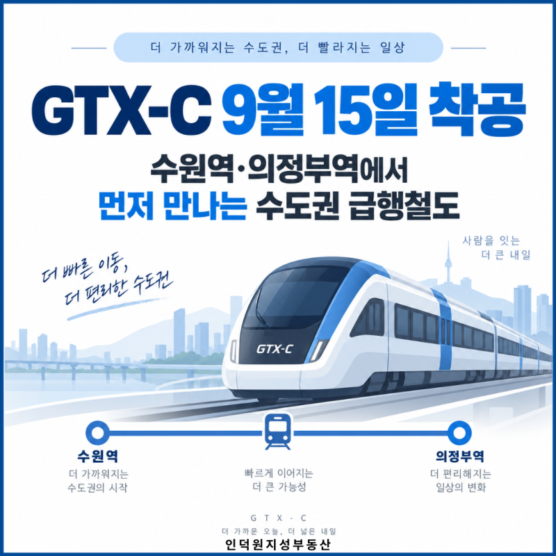 GTX-C 9월 15일 착공 — 수원역·의정부역에서 먼저 만나는 수도권 급행철도