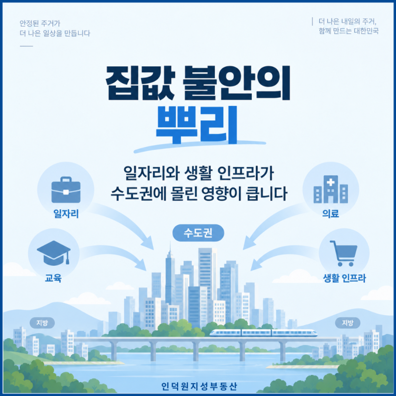 집값 불안의 뿌리 — 수도권 집중