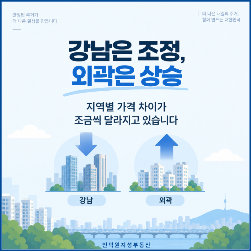 강남은 조정, 외곽은 상승