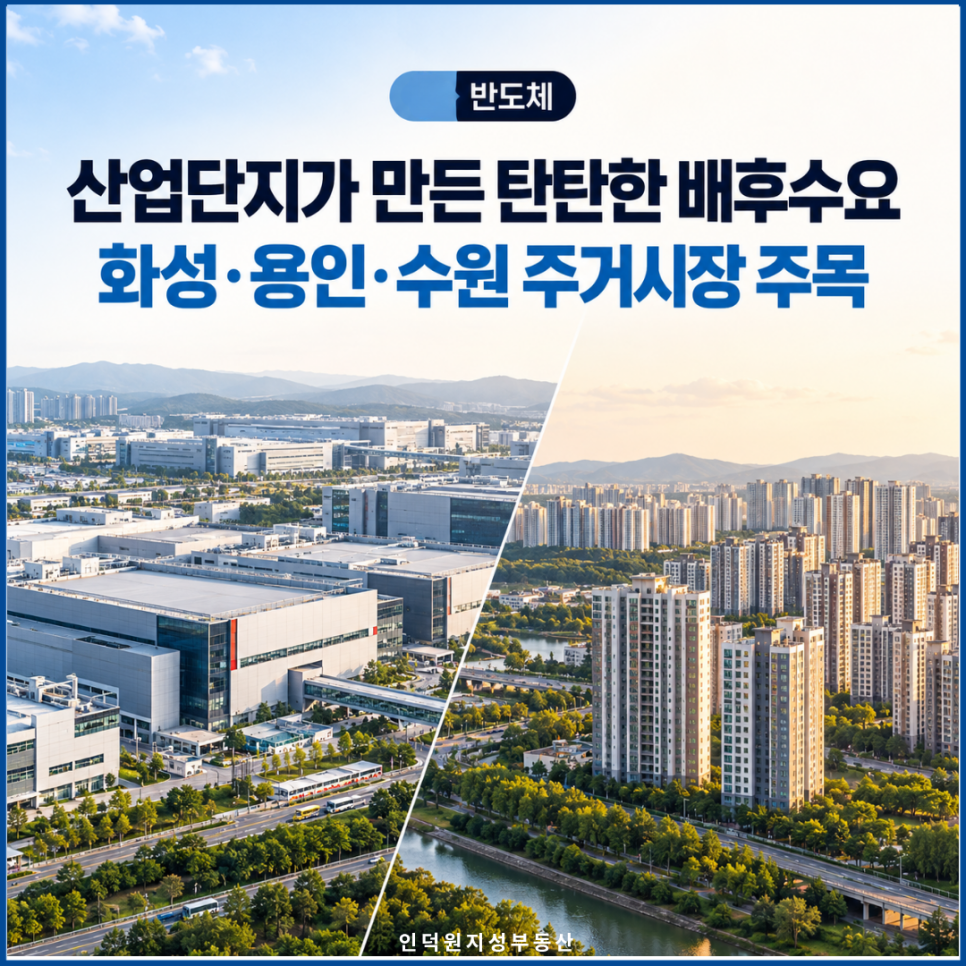 산업단지가 만든 탄탄한 배후수요 — 화성·용인·수원 주거시장
