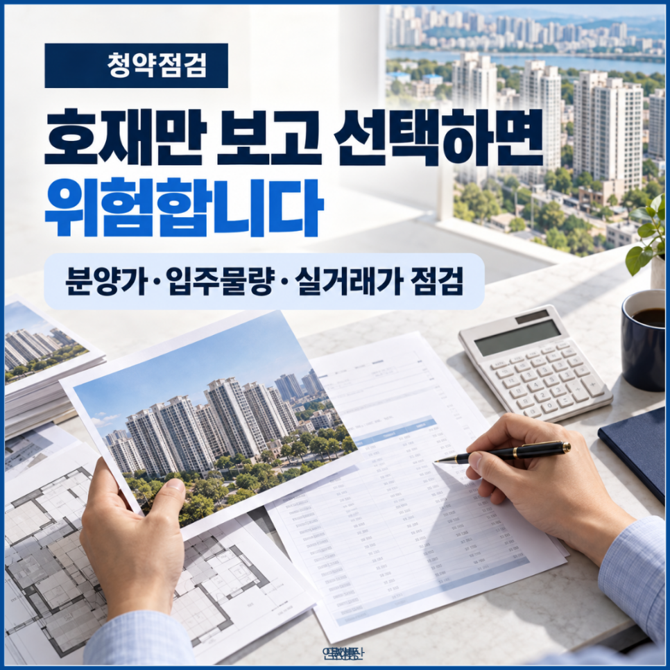 호재만 보고 선택하면 위험합니다 — 분양가·입주물량·실거래가 점검