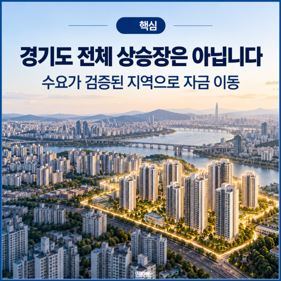 경기도 전체 상승장은 아닙니다 — 수요가 검증된 지역으로 자금 이동